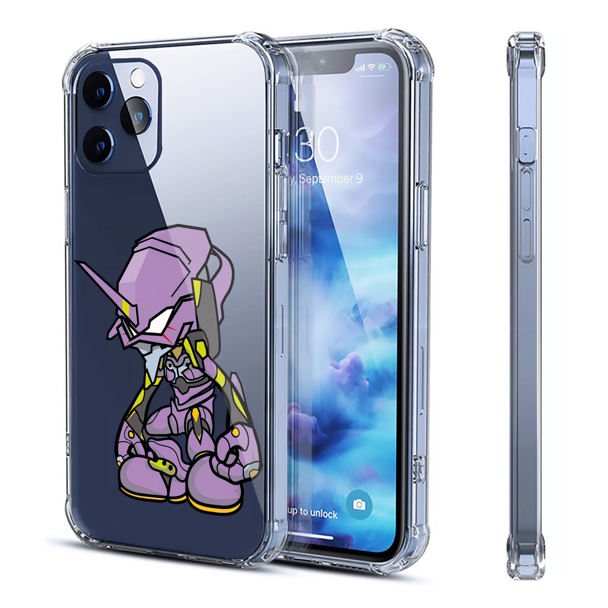 （画像用） EVA 新世紀エヴァンゲリオン 【iPhone 12シリーズ対応】透明スマホケース（クリアソフトケース）